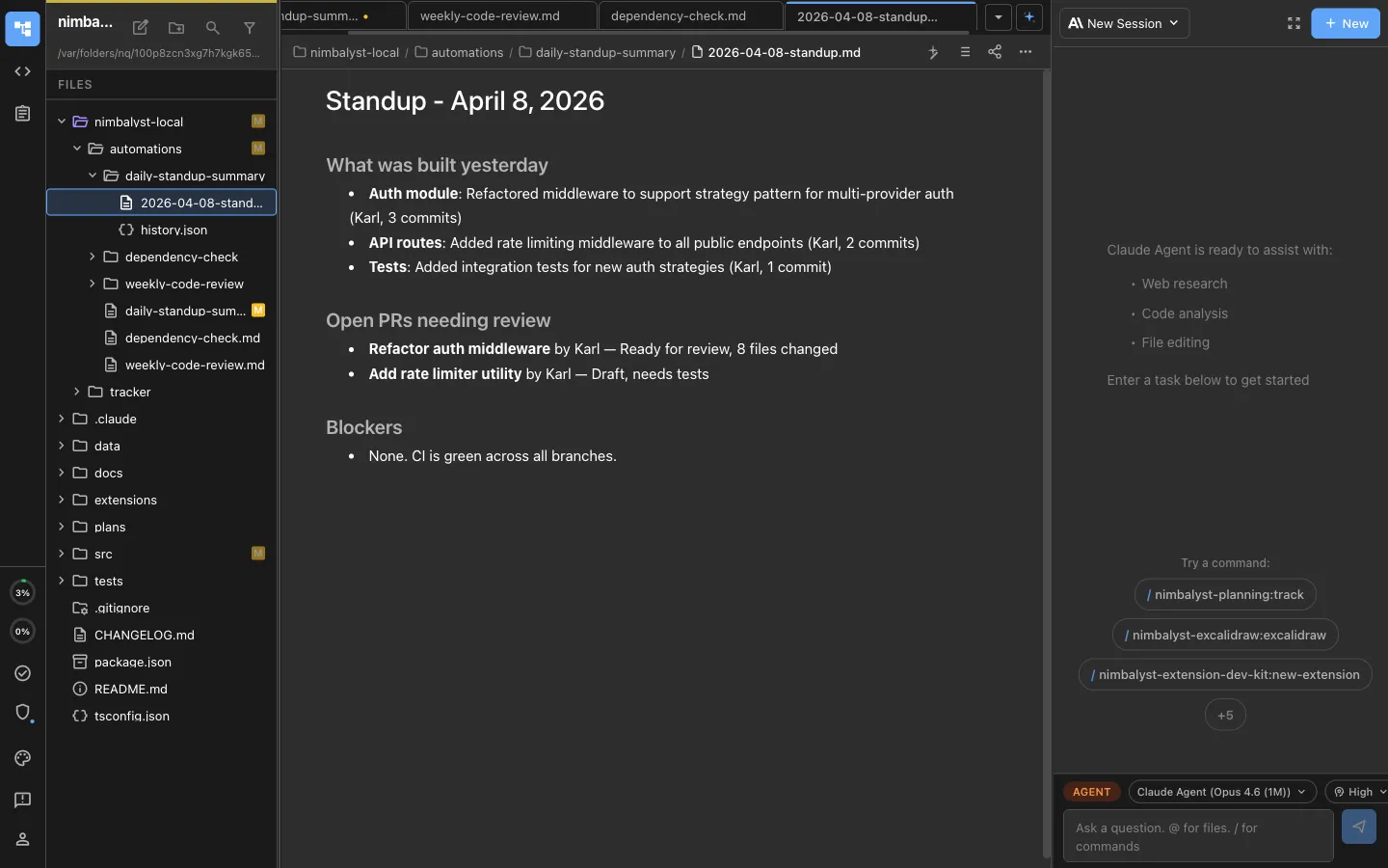 Weekly wiki health check