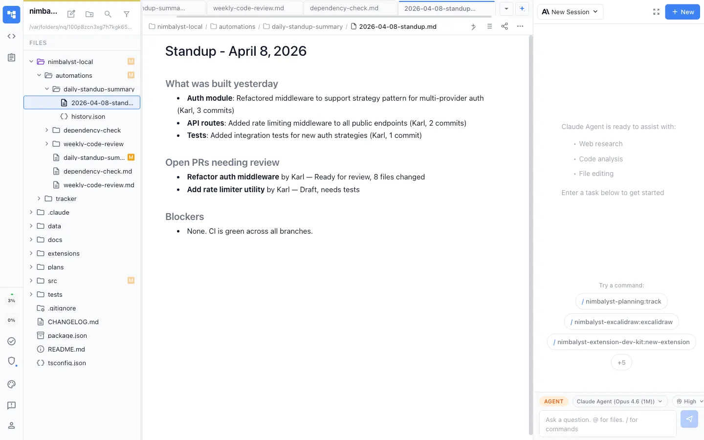 Weekly wiki health check