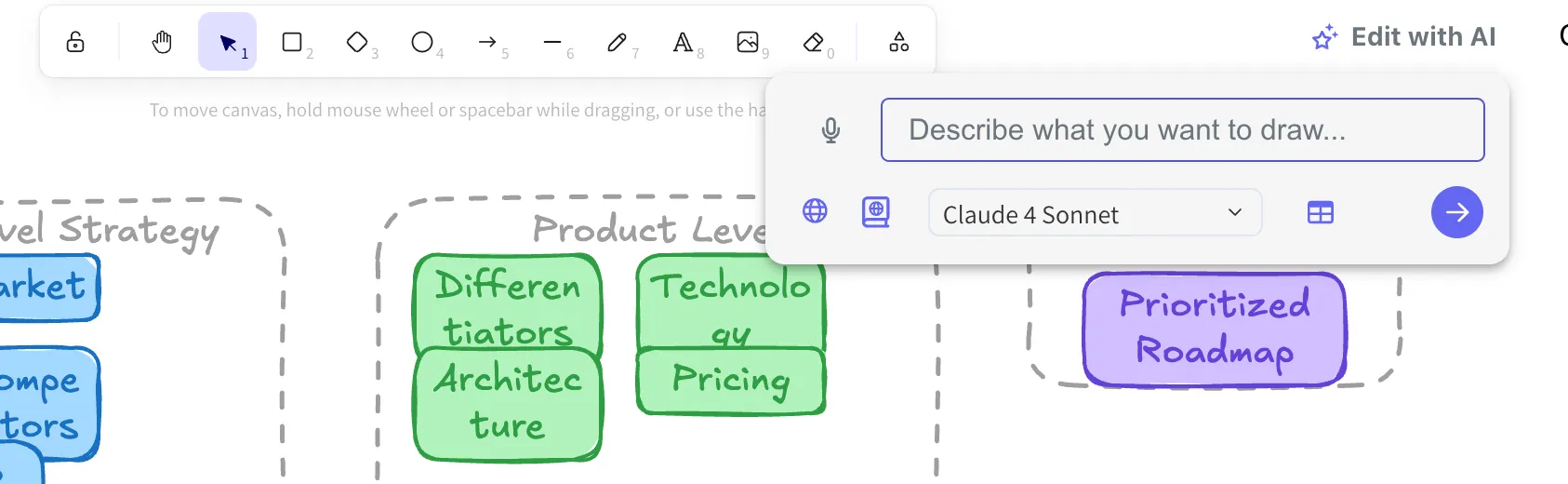 Iterating with AI on the diagram while preserving prior team edits