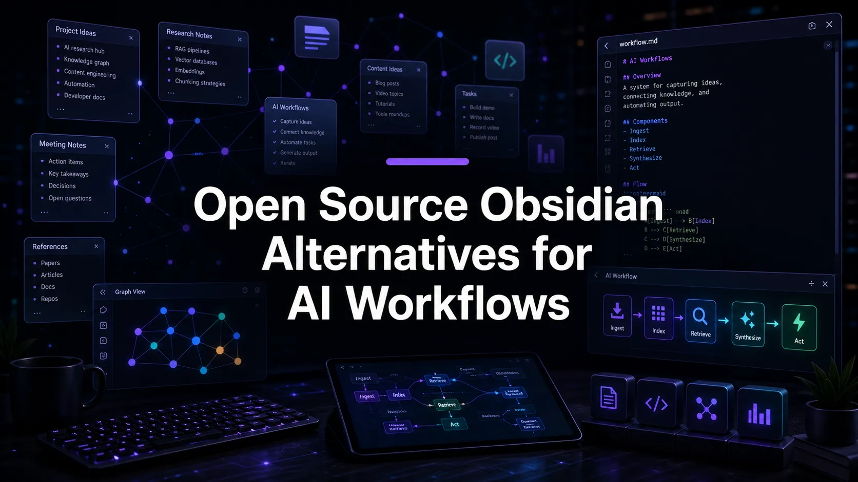 Open Source Obsidian Alternatives for AI Workflows
