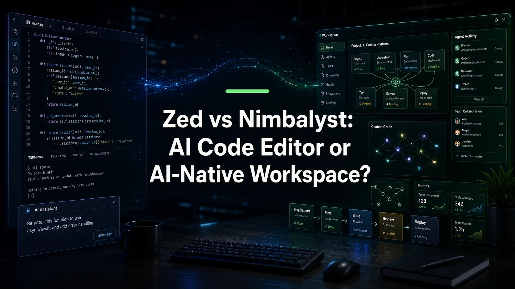 Zed vs Nimbalyst: AI Code Editor or AI-Native Workspace?