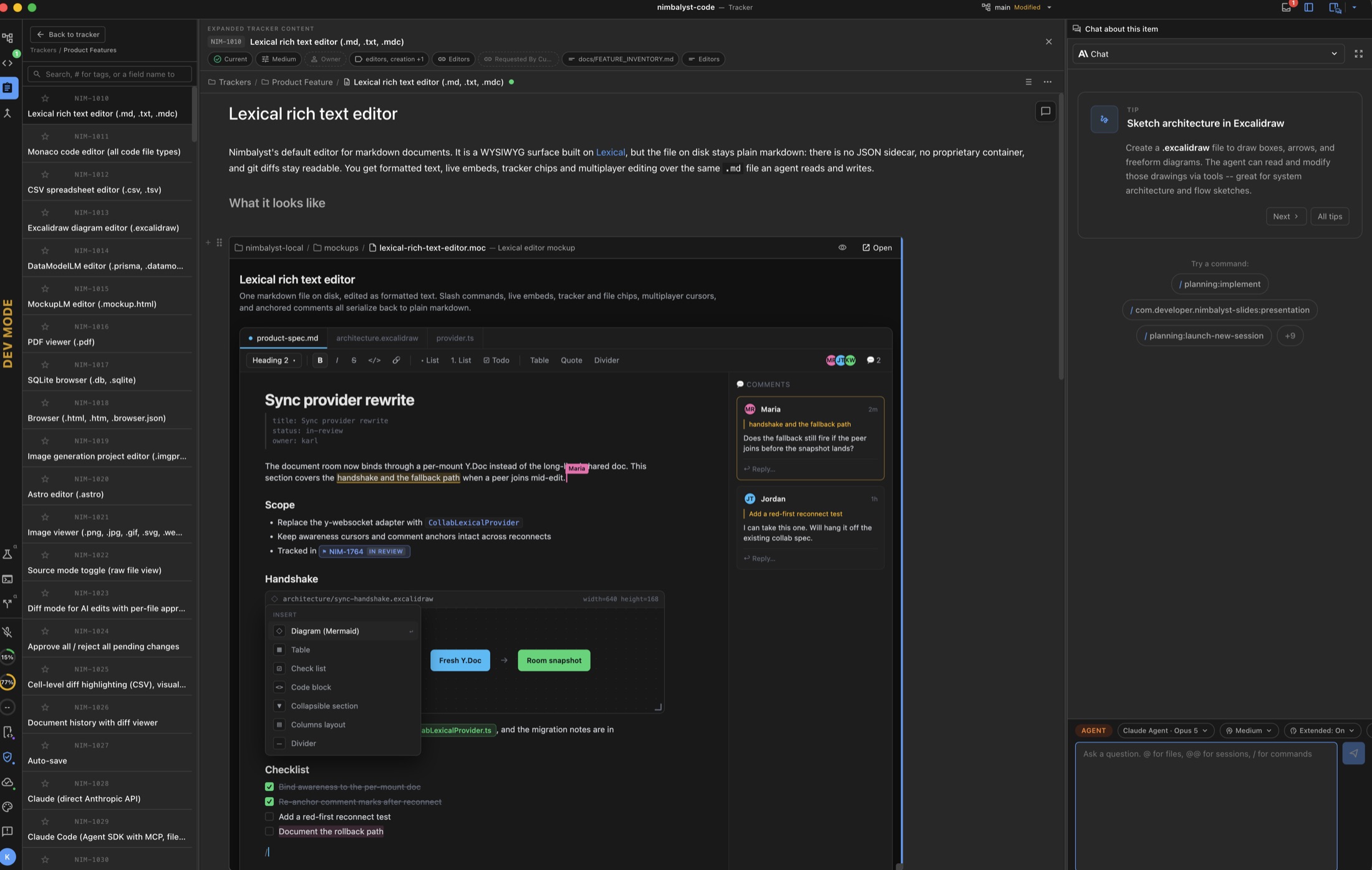 Tracker items as full documents
