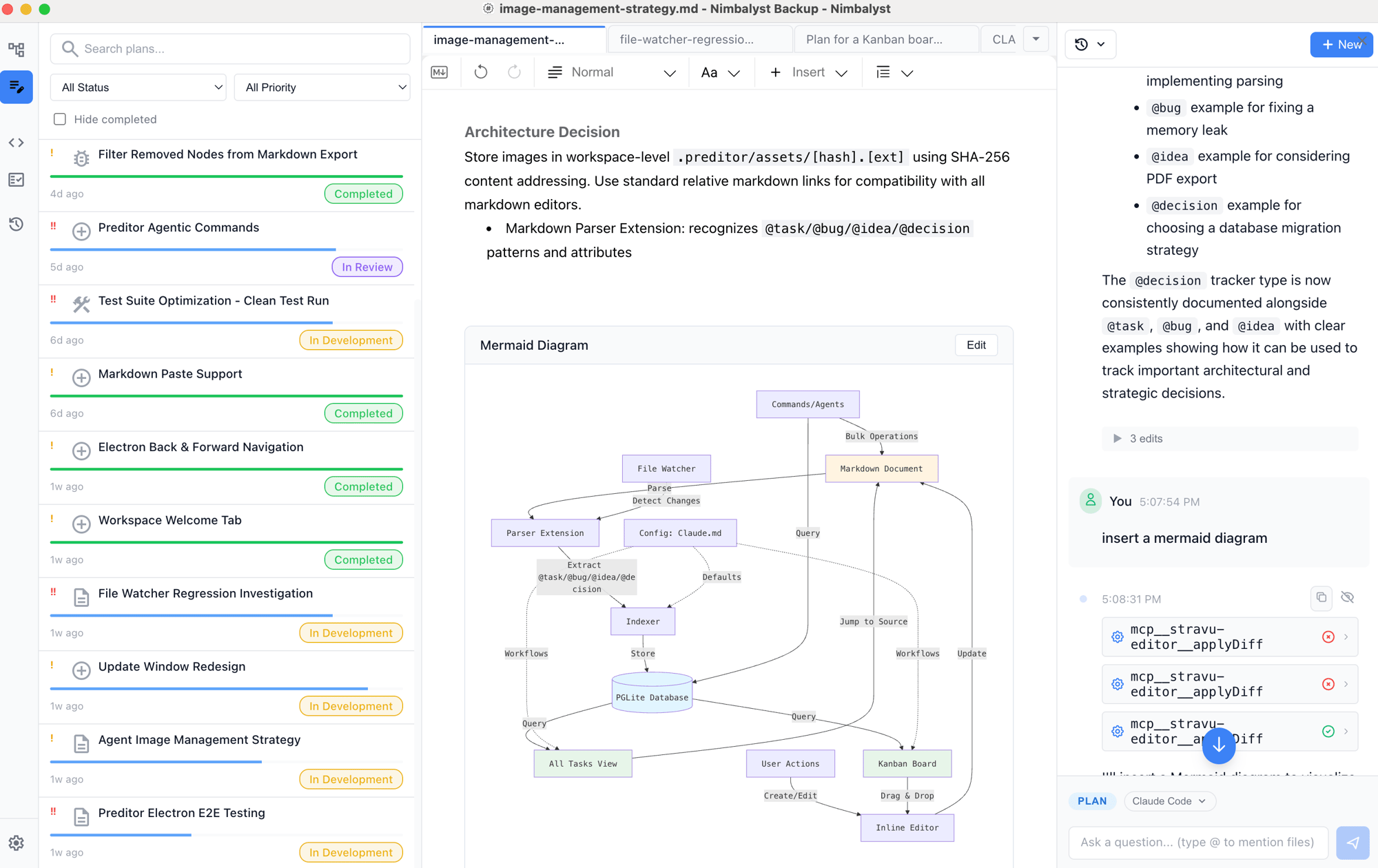 Nimbalyst Hero White Mode